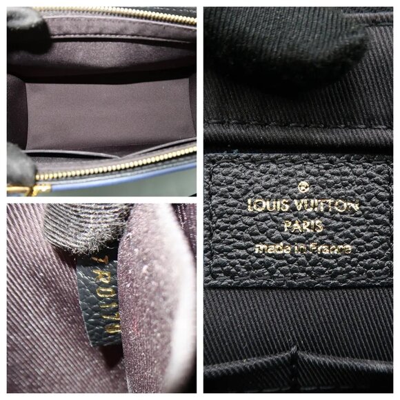 100% Authentic Louis Vuitton Sully Black Monogram Leather Satchel - Picture 11 of 12